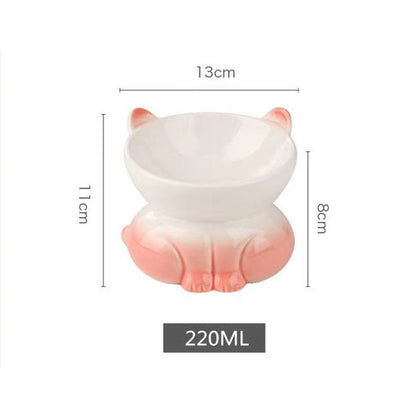 Premium Ceramic Cat Bowl, Designed For Both Style And Functionality. Crafted With High-Quality Ceramic/Luckypawkids