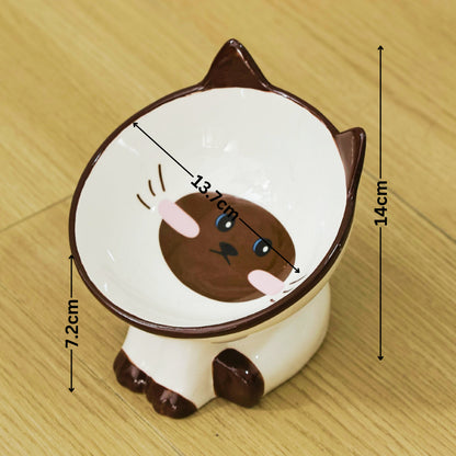 Premium Ceramic Cat Bowl, Designed For Both Style And Functionality. Crafted With High-Quality Ceramic/Luckypawkids