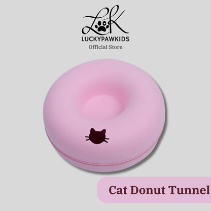 Cat Donut Tunnel / Cat Toy / Cat Bed / Cat House/Luckypawkids