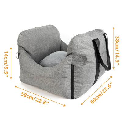 Dog Double Sided Booster Car Seat / Safety Seat for Dog / Water Resistant Fabric / Washable Cover