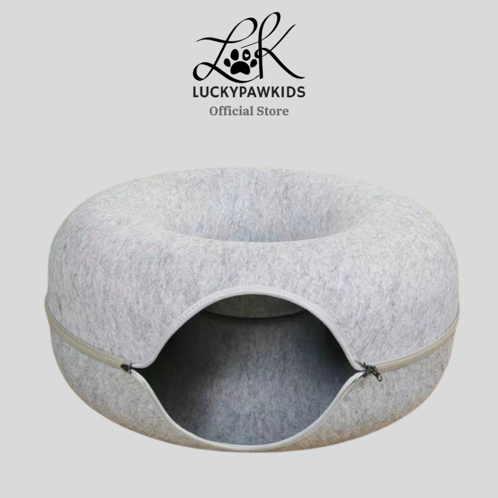 Cat Donut Tunnel / Cat Toy / Cat Bed / Cat House/Luckypawkids