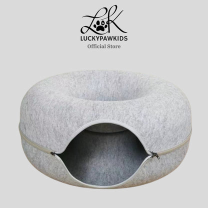 Cat Donut Tunnel / Cat Toy / Cat Bed / Cat House/Luckypawkids