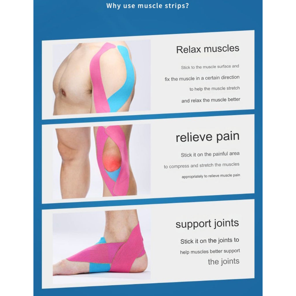 Kinesiology Sport Tape / Elastic Tape / Kinesio Tape / KT Tape 5cm x5m