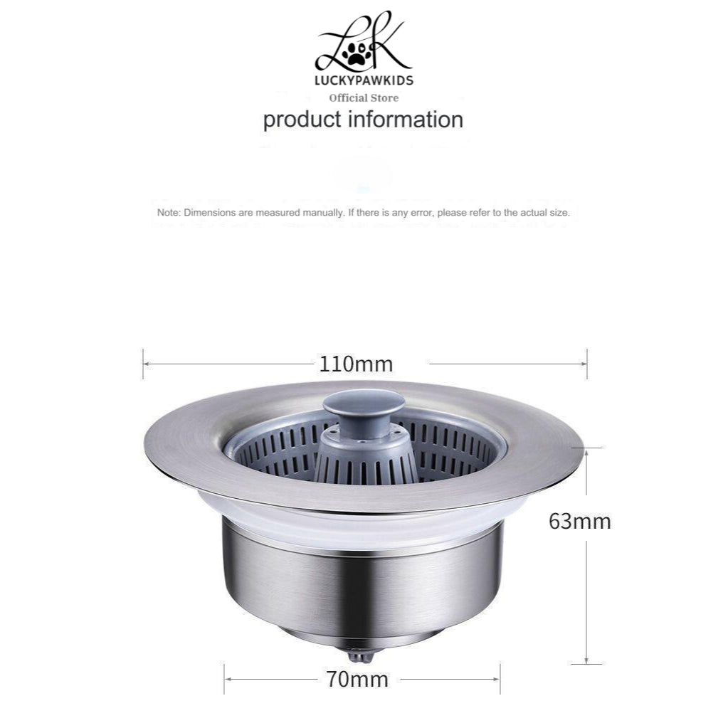 Stainless Steel Kitchen Sink Drainage Filter / Quick Drainage / Anit-Clogging / Anti-Odor