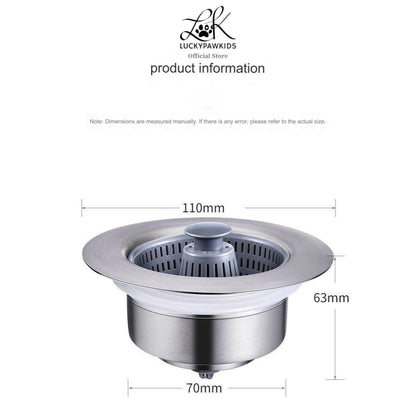 Stainless Steel Kitchen Sink Drainage Filter / Quick Drainage / Anit-Clogging / Anti-Odor