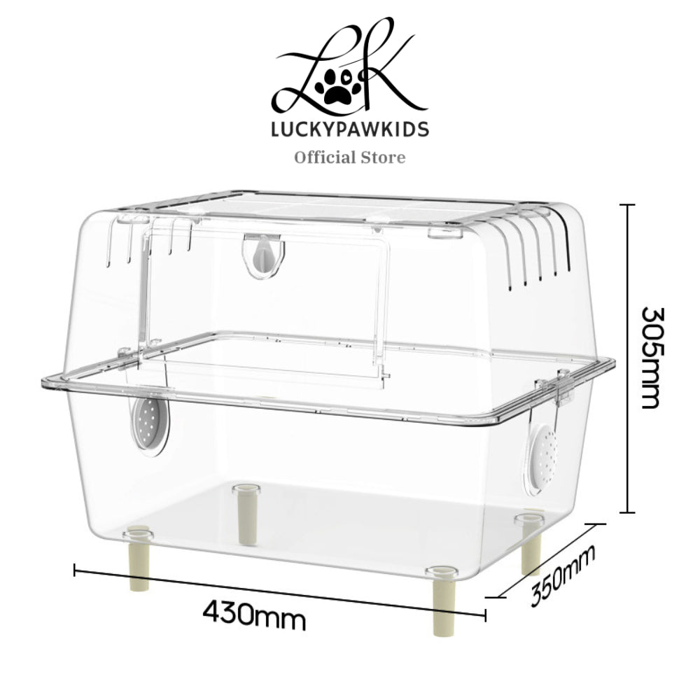 Hamster Cage Transparent Acrylic 43/50/62/70/75/88/100CM