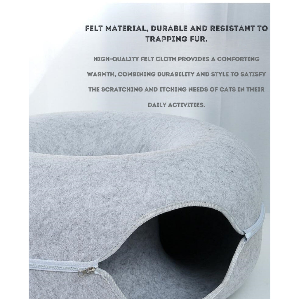 Cat Donut Tunnel / Cat Toy / Cat Bed / Cat House/Luckypawkids