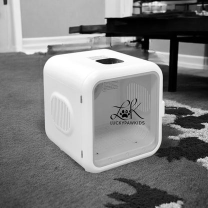 Smart Pet Dryer Box, Blowing, Drying, Sterilization, Smart Puppy Drying Box 62L/Luckypawkids