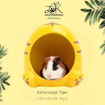 Hamster Ceramic Hideout for Dwarf Nest Syrian House Chinchilla Habitats Small Pet Cute Large & Small Hideout
