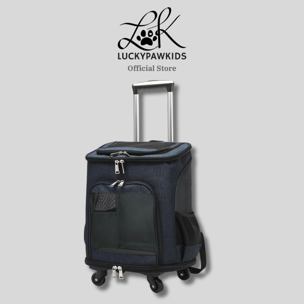 Pets Travel Roller Bag 2 In 1 / Carrier Backpack