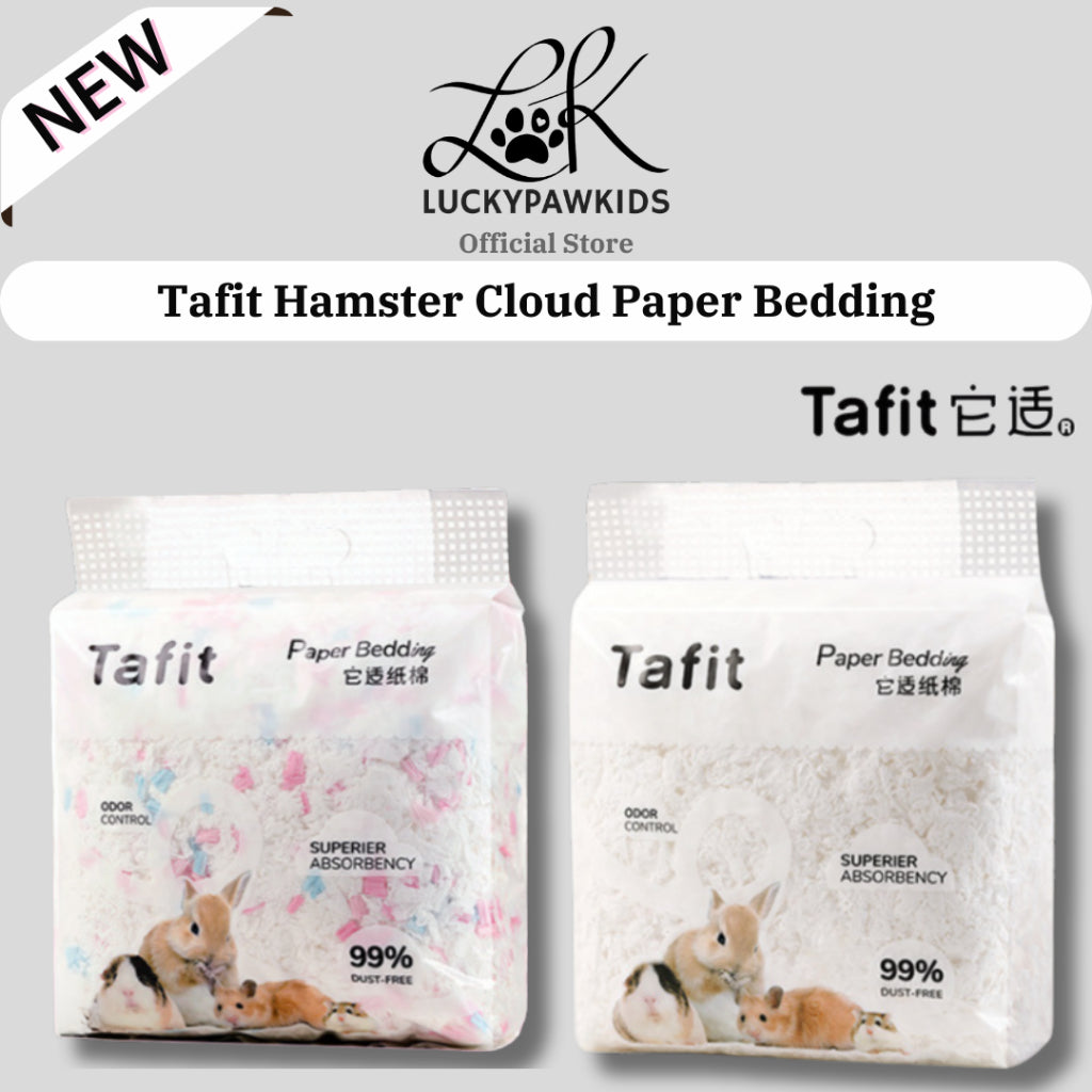 Tafit Hamster Paper Bedding / Tail Tale Hamster Bedding 99% Dust Free / Wood Pulp Bedding For Small Pets Aspen Shaving