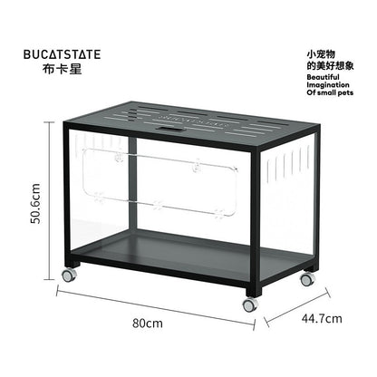 Hamster Cage Transparent Acrylic 43/50/62/70/75/88/100CM