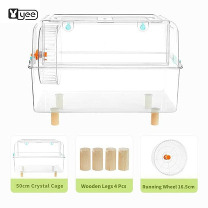 Hamster Cage Transparent Acrylic 43/50/62/70/75/88/100CM