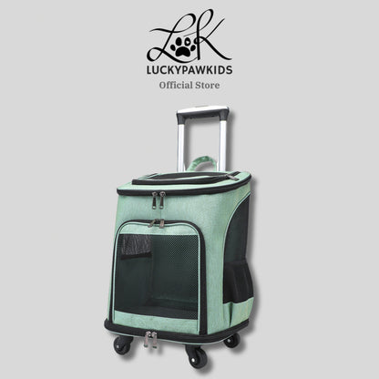 Pets Travel Roller Bag 2 In 1 / Carrier Backpack