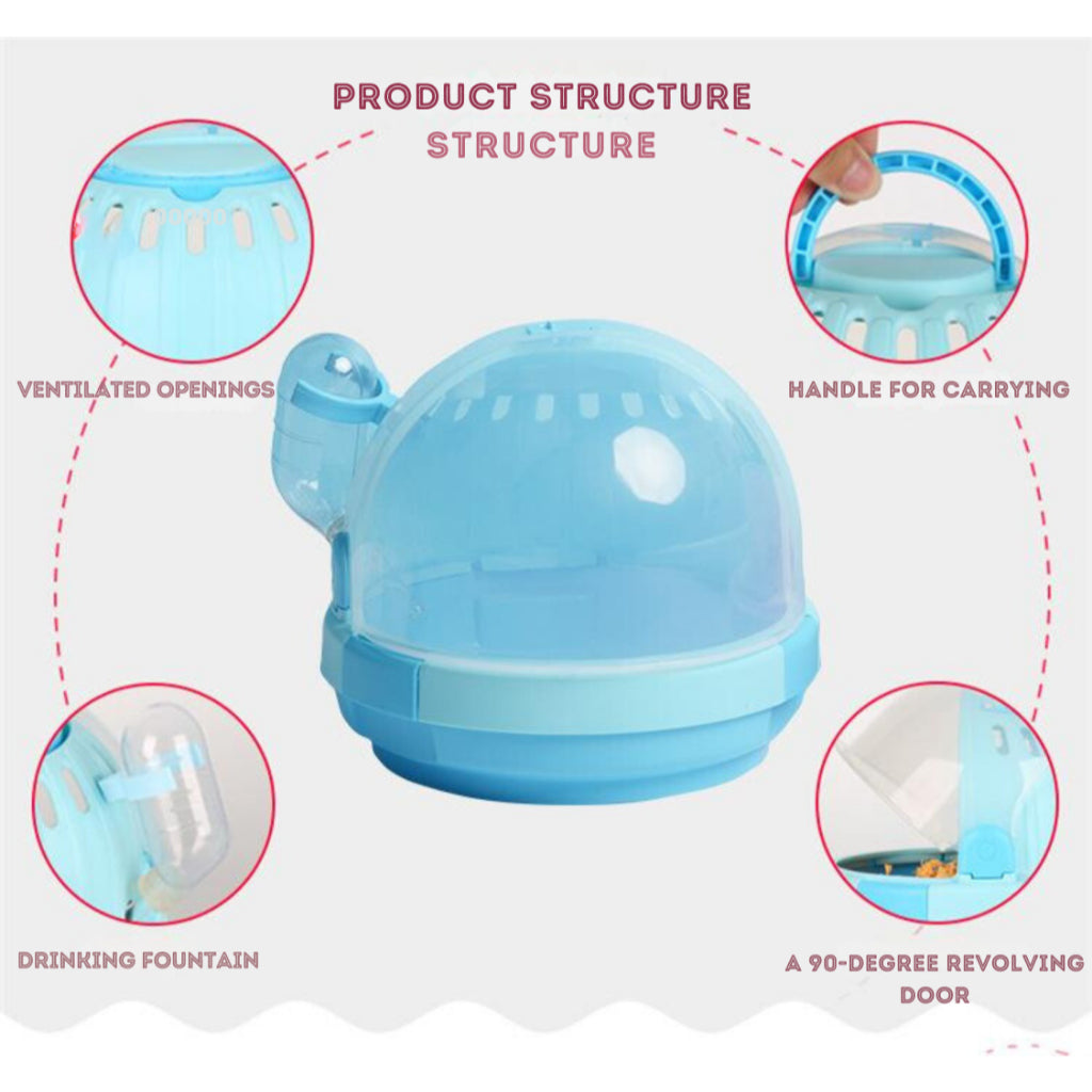 Carno Hamster Portable Carrier With Drinking Bottle