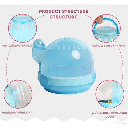 Carno Hamster Portable Carrier With Drinking Bottle