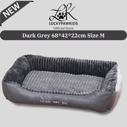 Rectangular Dog Bed Velvet Large Dog Small Dog Nest Encrypted Corduroy Pet Beds