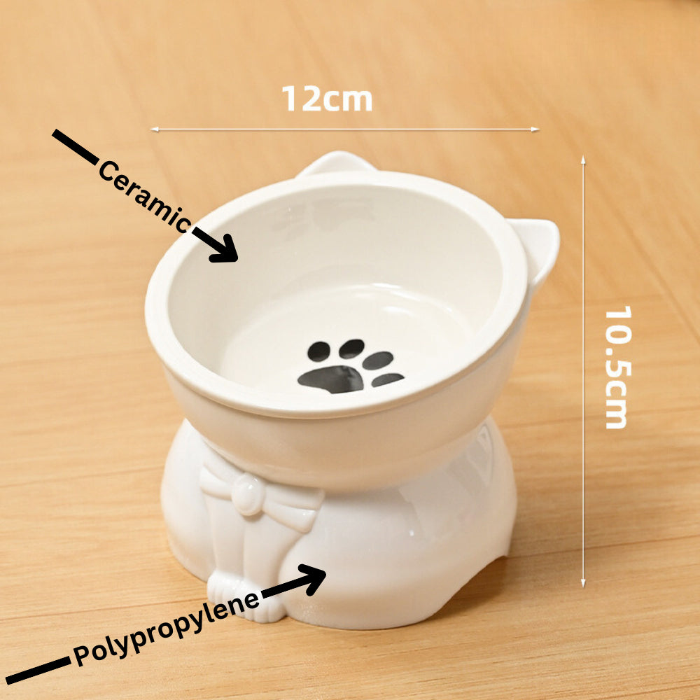Premium Ceramic Cat Bowl, Designed For Both Style And Functionality. Crafted With High-Quality Ceramic/Luckypawkids