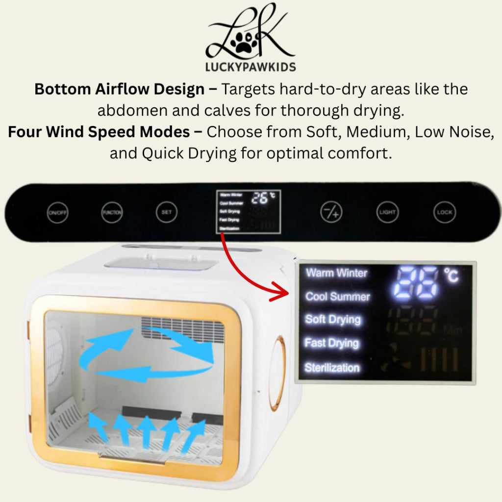 68L Smart Pet Dryer – Quick-Dry, Low Noise, Compact Design