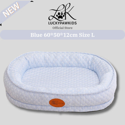 Pet Cooling Fiber Bed Universal Summer Cool Mat Pet Nest Ice Beans Large Dog Bed Mattress Cat Beds
