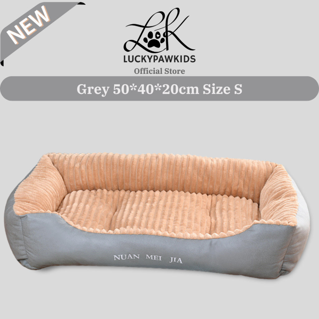 Rectangular Dog Bed Velvet Large Dog Small Dog Nest Encrypted Corduroy Pet Beds