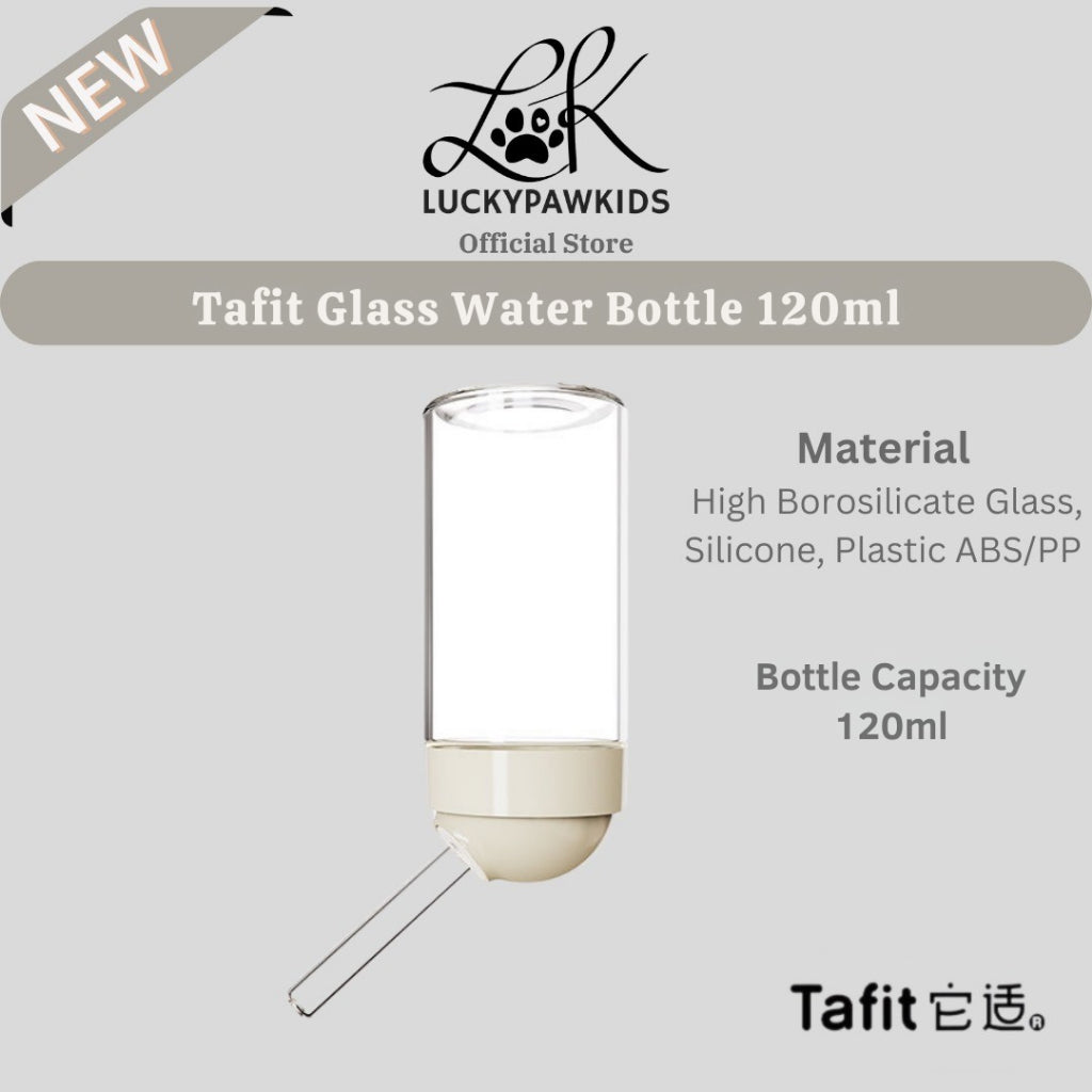 Tafit Hamster Water Bottle Holder / Glass Water Bottle 125ml Anti Drip Anti Leak
