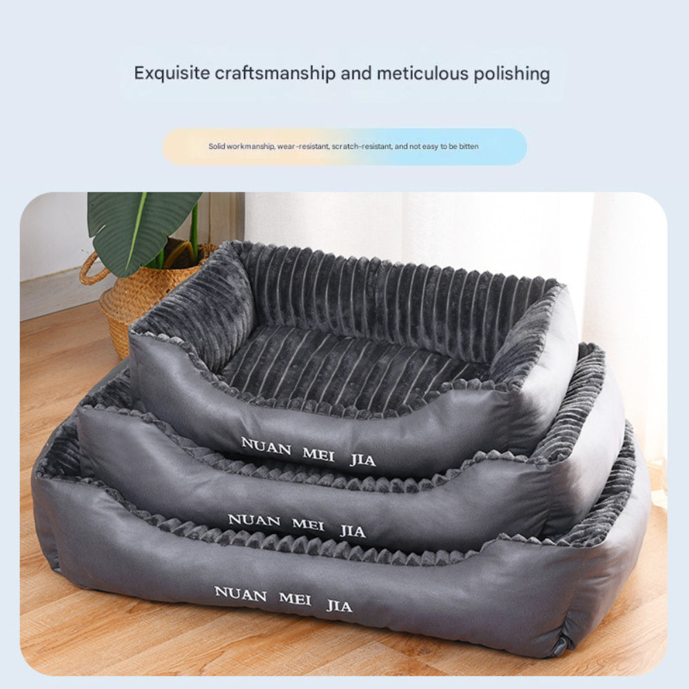 Rectangular Dog Bed Velvet Large Dog Small Dog Nest Encrypted Corduroy Pet Beds