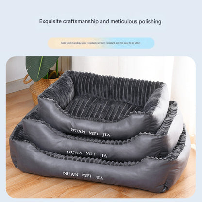 Rectangular Dog Bed Velvet Large Dog Small Dog Nest Encrypted Corduroy Pet Beds