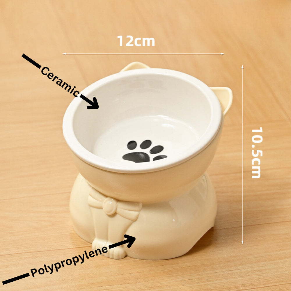 Premium Ceramic Cat Bowl, Designed For Both Style And Functionality. Crafted With High-Quality Ceramic/Luckypawkids