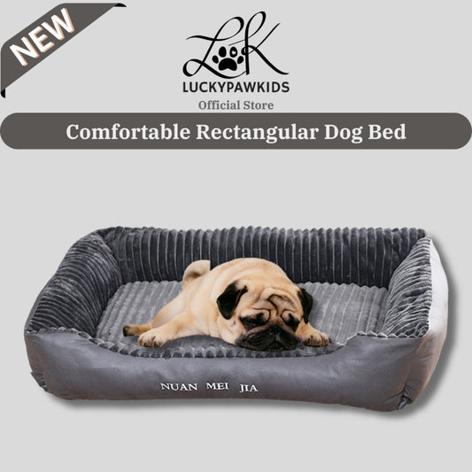 Rectangular Dog Bed Velvet Large Dog Small Dog Nest Encrypted Corduroy Pet Beds
