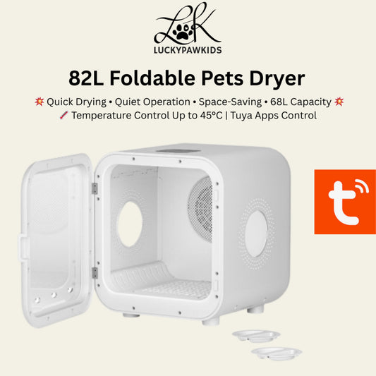 82L Foldable Pet Dryer Box – Fast Drying, Low Noise & Smart Temp Control for Cats & Dogs