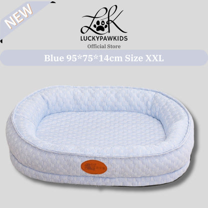 Pet Cooling Fiber Bed Universal Summer Cool Mat Pet Nest Ice Beans Large Dog Bed Mattress Cat Beds