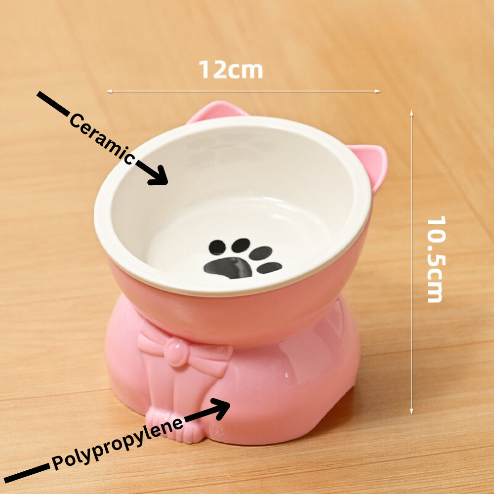 Premium Ceramic Cat Bowl, Designed For Both Style And Functionality. Crafted With High-Quality Ceramic/Luckypawkids