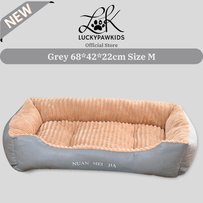 Rectangular Dog Bed Velvet Large Dog Small Dog Nest Encrypted Corduroy Pet Beds