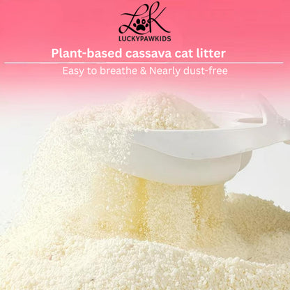 Premium Jasmine’s Cassava Cat Litter Deodorant Dust-free Non-Stick Bottom Cat Litter Deodorant Fragrance Litter