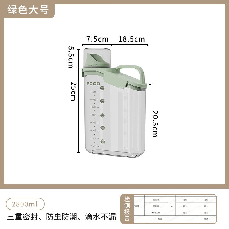 Pet Food Storage Moisture-Proof Sealed Jar Grain Barrel Large Jar With Lid Transparent Fresh-Keeping Box Barrel