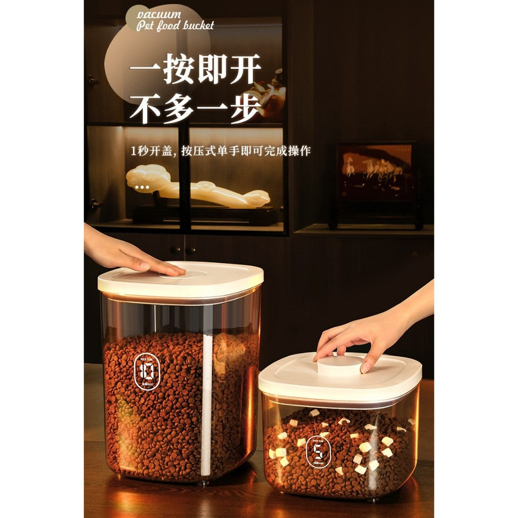 Automated Airtight Pet Food Storage Barrel Sealed Barrel Dry Storage Barrel Moisture-Proof And Dust-Proof Storage Barrel