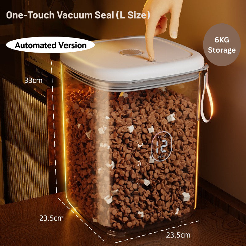 Automated Airtight Pet Food Storage Barrel Sealed Barrel Dry Storage Barrel Moisture-Proof And Dust-Proof Storage Barrel