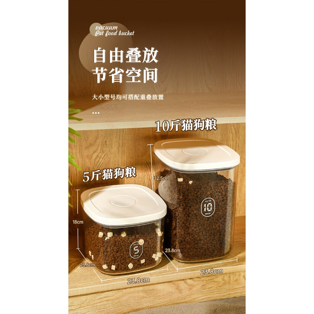 Automated Airtight Pet Food Storage Barrel Sealed Barrel Dry Storage Barrel Moisture-Proof And Dust-Proof Storage Barrel