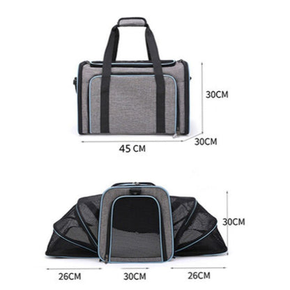 Expandable Pet Bag Portable Cat Bag With Large Capacity For Two Small Pet Bags Cat Carrier Travels Bag