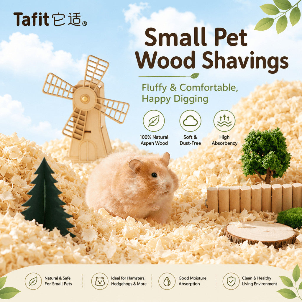 Tafit Hamster Bedding Low Dust Soft Wood Aspen Shaving 30L For Small Pets Rabbit Guinea Pig Chinchilla