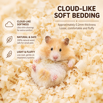 Tafit Hamster Bedding Low Dust Soft Wood Aspen Shaving 30L For Small Pets Rabbit Guinea Pig Chinchilla