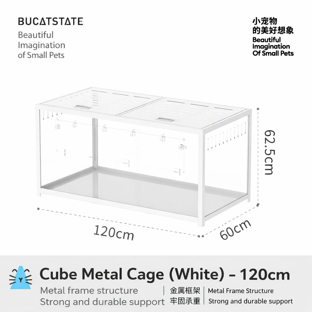 Bucatstate Hamster Cage 80cm / 100cm Stackable Design Come With Wheels