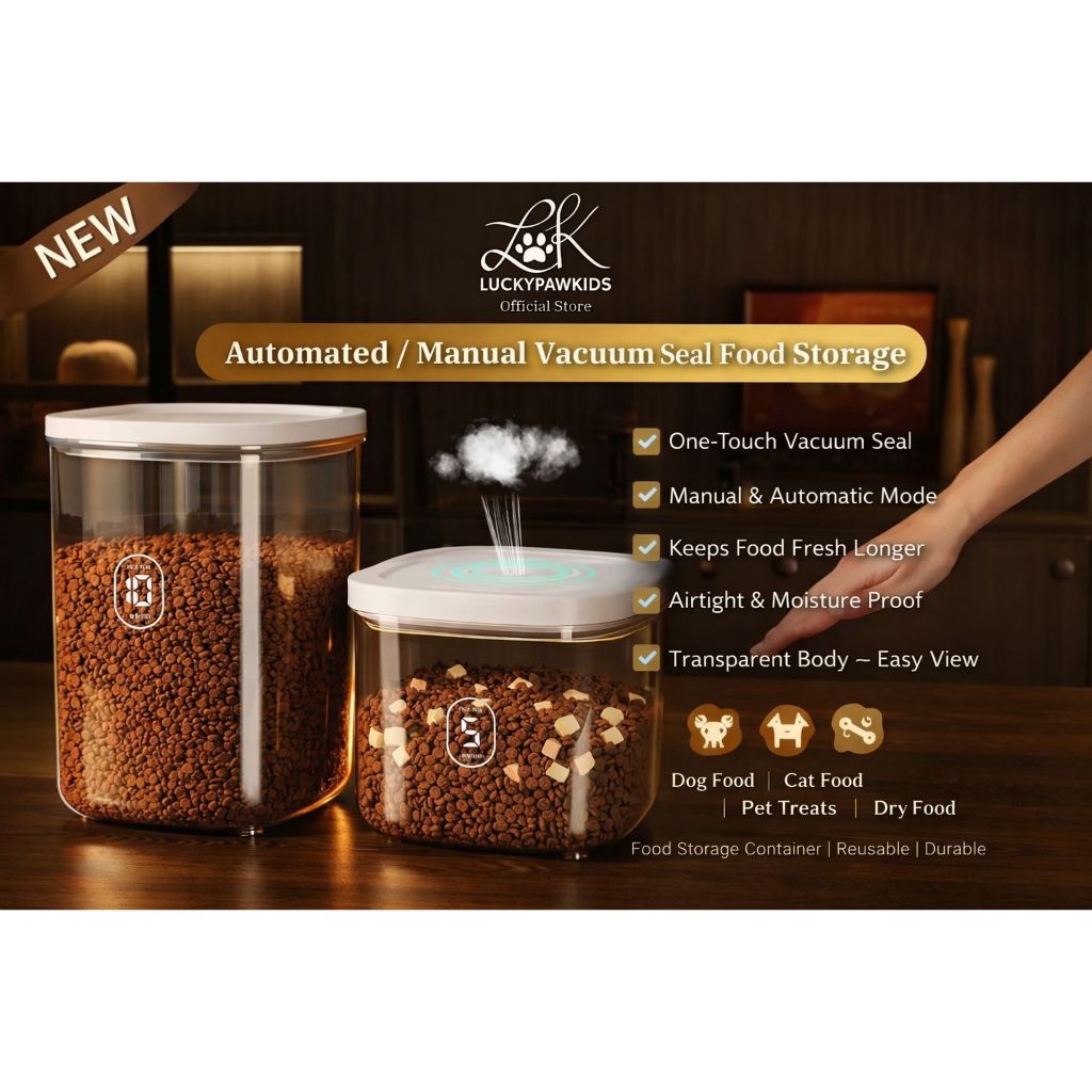 Automated Airtight Pet Food Storage Barrel Sealed Barrel Dry Storage Barrel Moisture-Proof And Dust-Proof Storage Barrel