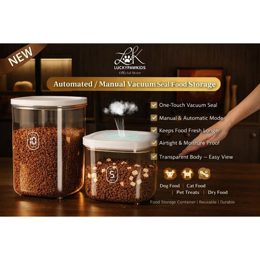 Automated Airtight Pet Food Storage Barrel Sealed Barrel Dry Storage Barrel Moisture-Proof And Dust-Proof Storage Barrel
