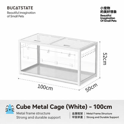 Bucatstate Hamster Cage 80cm / 100cm Stackable Design Come With Wheels