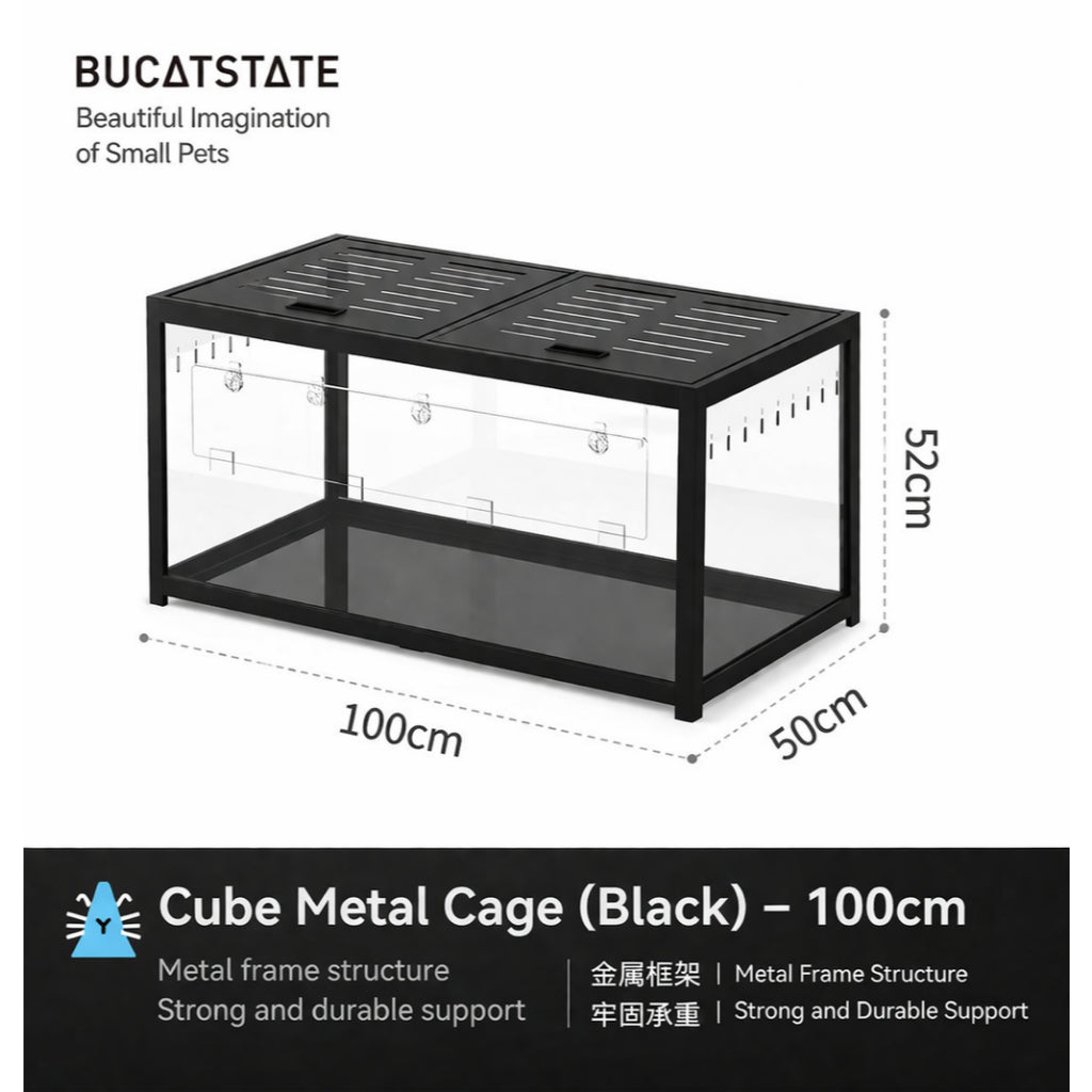 Bucatstate Hamster Cage 80cm / 100cm Stackable Design Come With Wheels