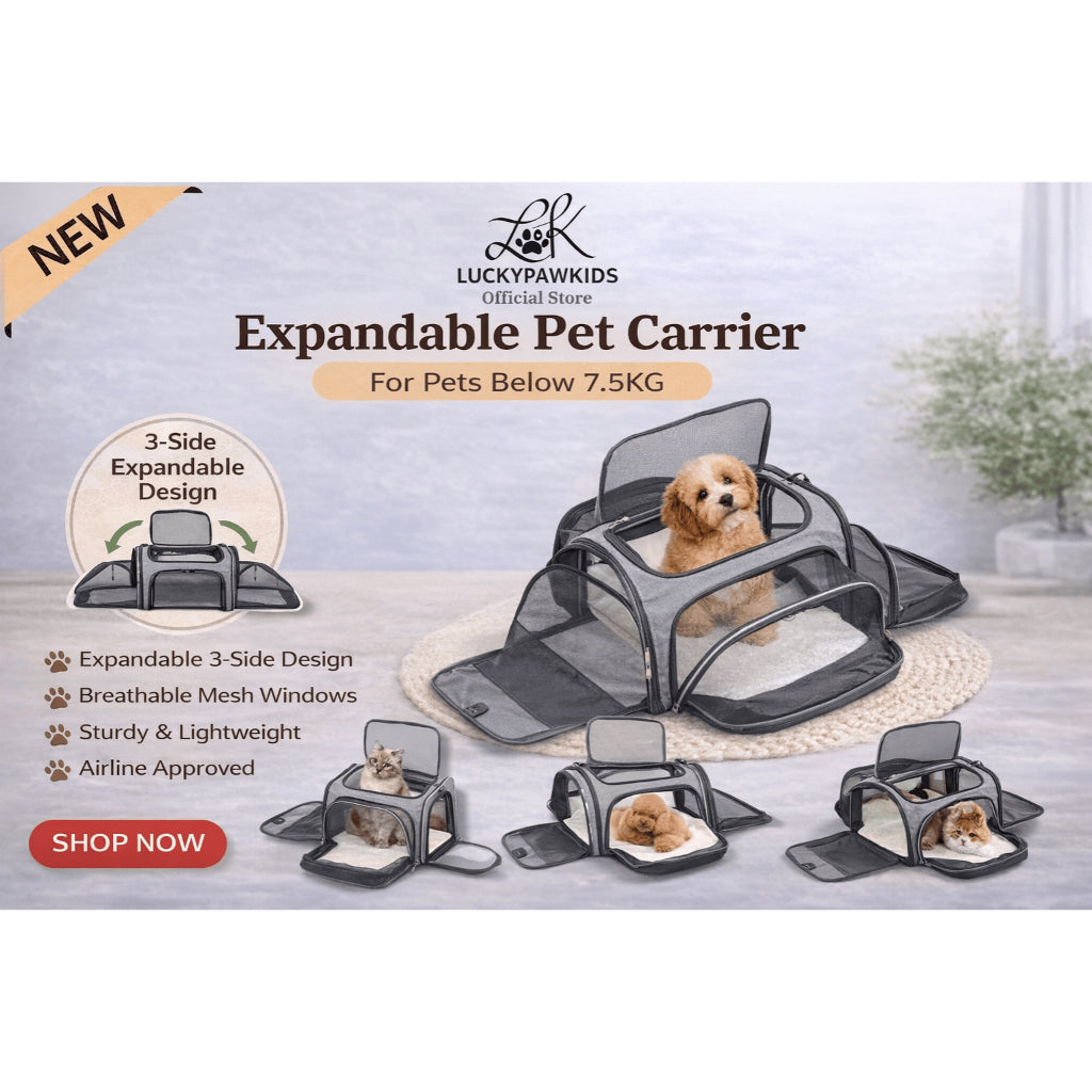 Expandable Pet Bag Portable Cat Bag With Large Capacity For Two Small Pet Bags Cat Carrier Travels Bag