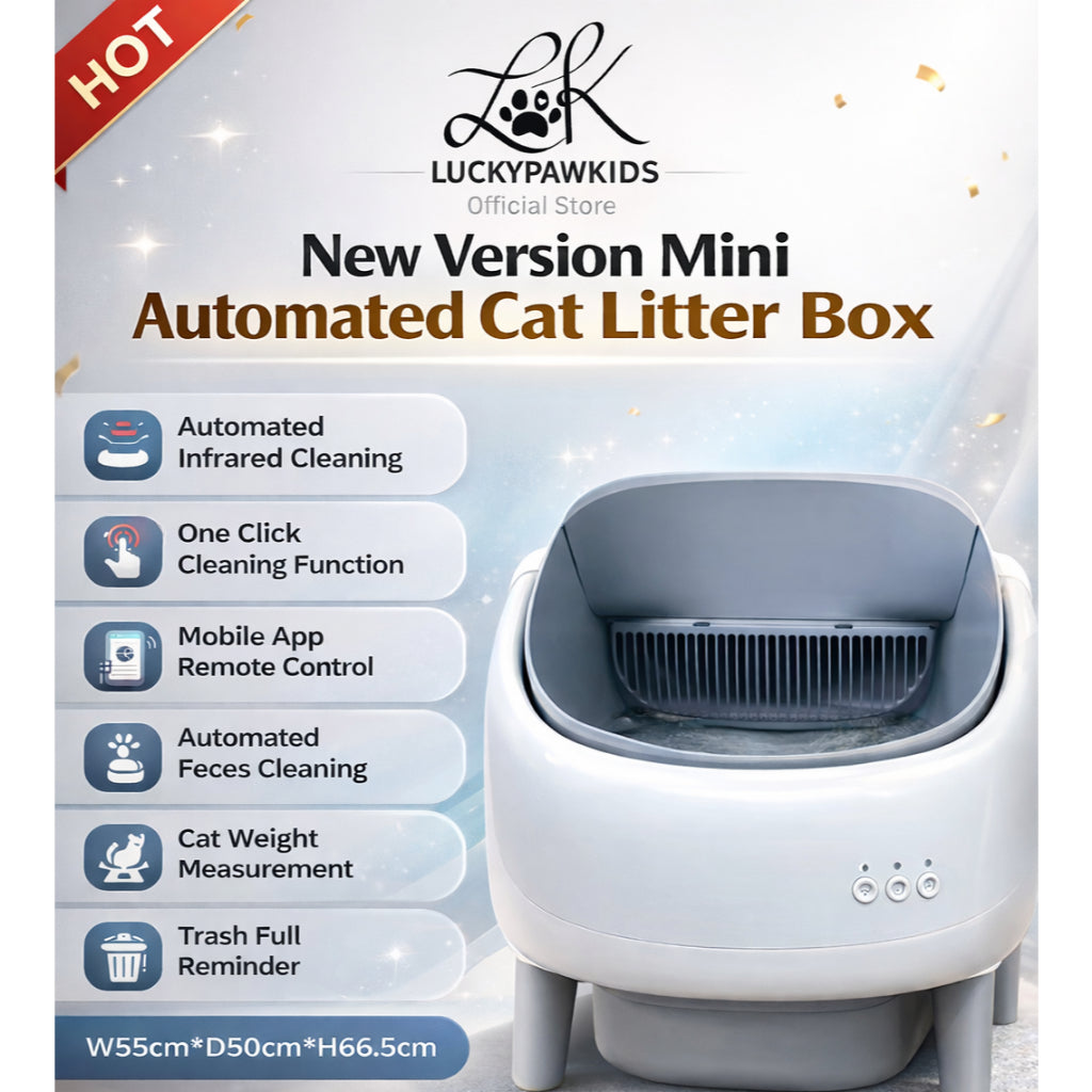 Open-Top Automated Cat Litter Box New Mini Version – Say Goodbye to Scooping Forever - Luckypawkids