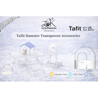 Tafit Hamster Transparent Crystal Hamster Accessories House, Hideout, Platform, Ladder, Water Bottle, Toilet,  Food Bowl